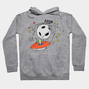 Moon Alien Fly Hoodie